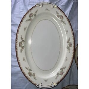 Cherry China (Japan) CHE7, Replacements, Red Border, Floral Sprays, 8‎ Pieces
